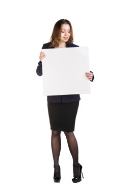 güzel genç iş kadını ile Pano