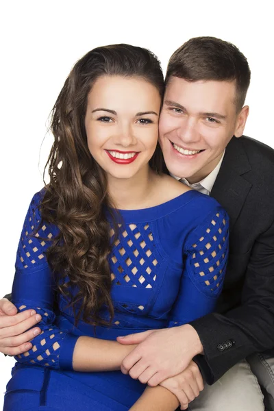 Schönes junges glückliches lächelndes Paar — Stockfoto