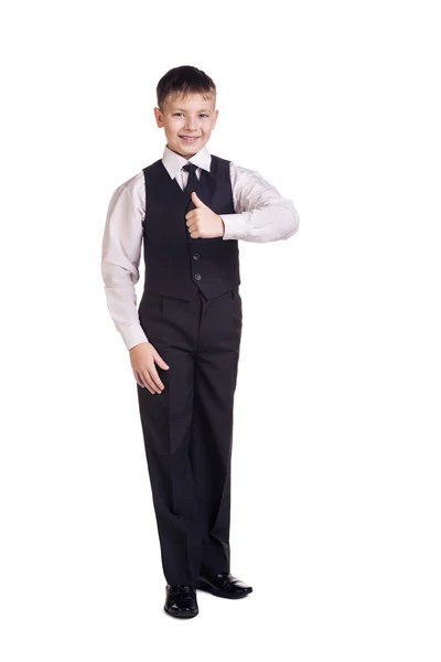 Chlapec ve školní uniformě — Stock fotografie