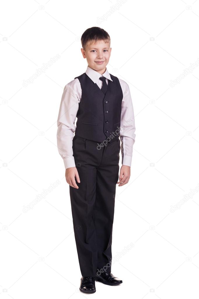 Boy in school uniform