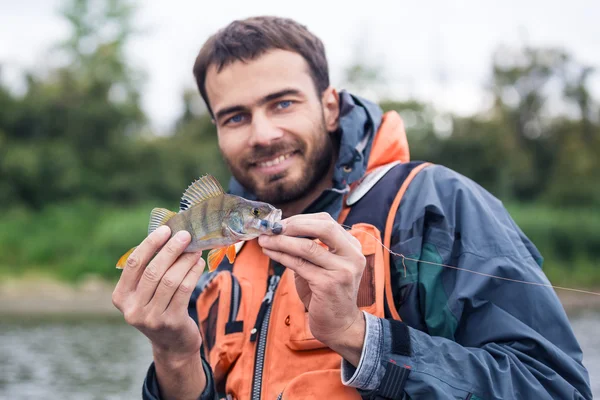 Glücklicher Fischer — Stockfoto