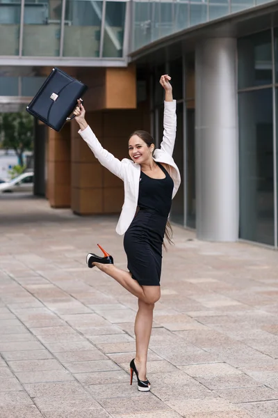 Excited business woman — Stockfoto