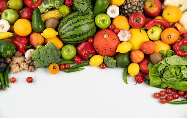 Koncept För Ändamålsenlighet Hälsosam Kost Frukt Och Grönsaker Utrustning För — Stockfoto