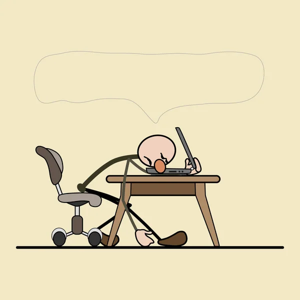 Agradable sueño en el trabajo . — Vector de stock