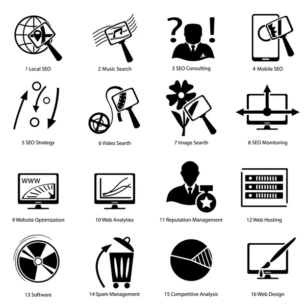 Different icons for advanced designers — Stock Vector