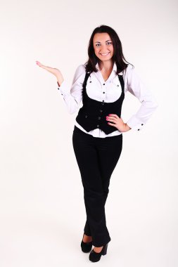 iş kadını gösteren, üzerinde beyaz izole