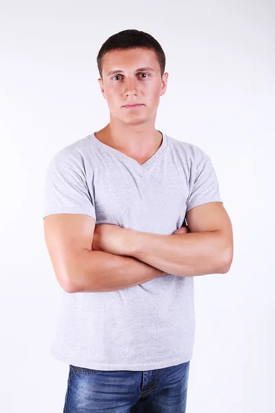 Young man over white — Stock Photo, Image