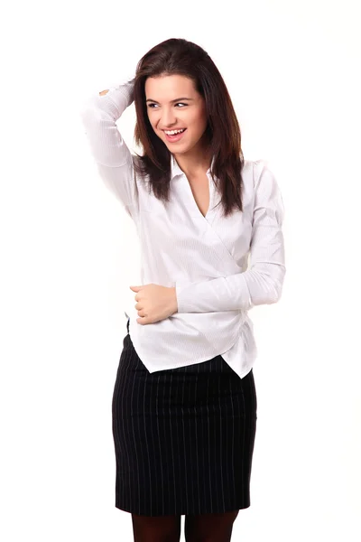 Portrait of a happy young business woman — Stock Photo, Image