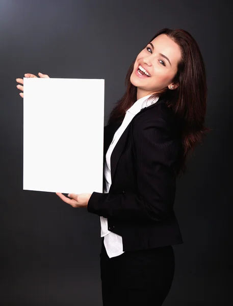 Happy smiling young business woman — Stock Photo, Image