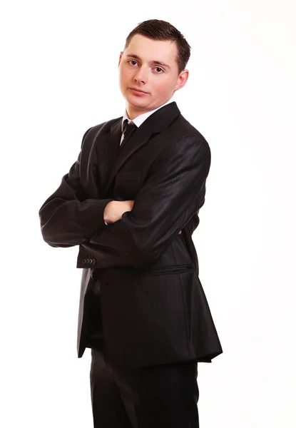 Portrait of happy smiling young businessman — Stock Photo, Image