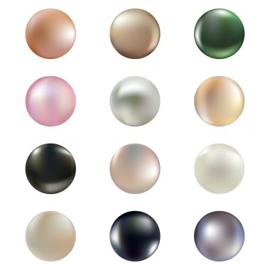 Set of pearls clipart