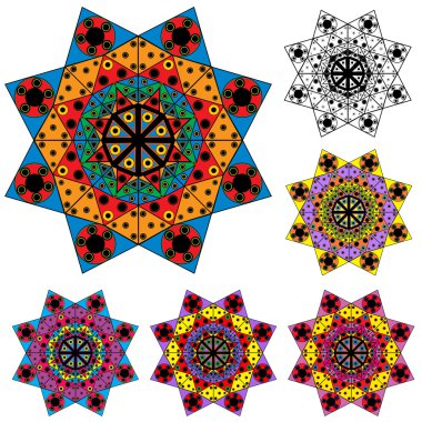 set van decoratieve elementen