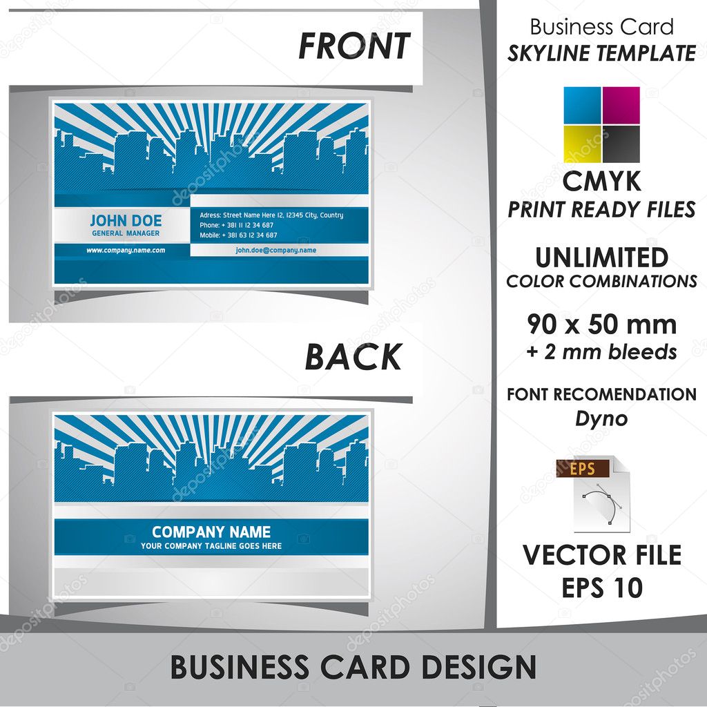Modern Business Card Skyline Template