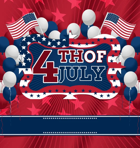 4 Temmuz tasarım. vektör çizim.