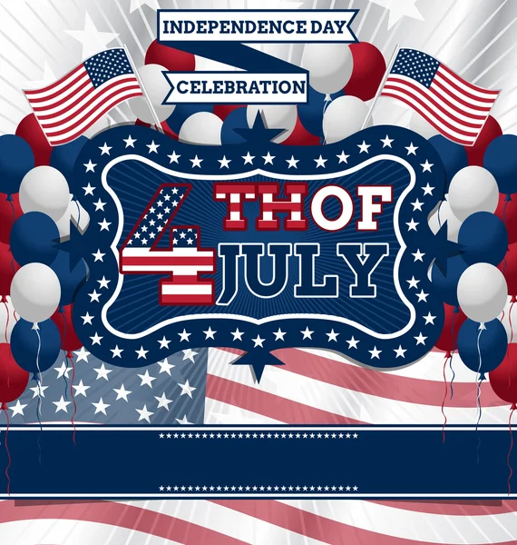 4th of July Design. Vector Illustration. — Stock Vector