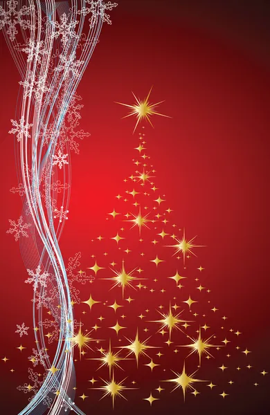 Vánoční stromeček a dekorace — Stockový vektor