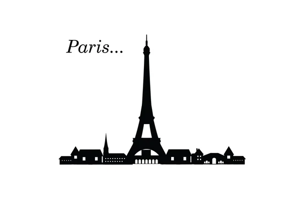 Paris e Torre Eiffel — Vetor de Stock