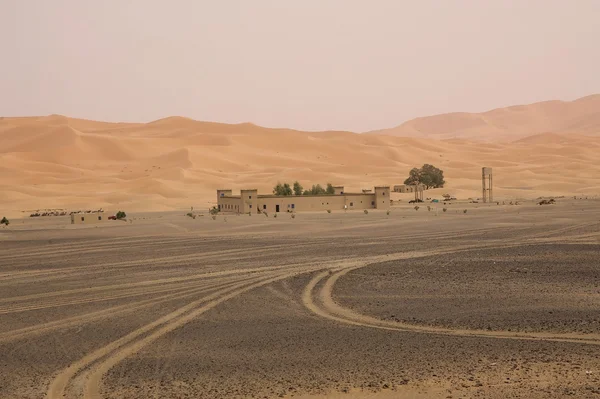 在梅尔祖加摩洛哥沙漠沙丘 — 图库照片