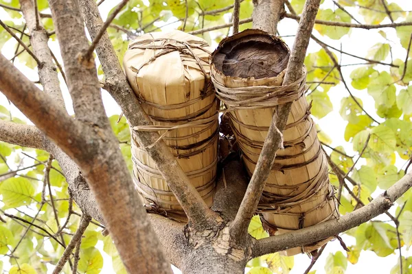 Traditionelle von Menschen gemachte Bienenstöcke — Stockfoto