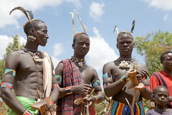 Uomini tribali africani — Foto Stock