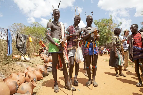 Hombres tribales africanos — Foto de Stock