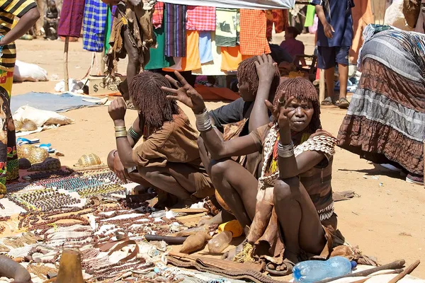 Mercado tribal africano —  Fotos de Stock