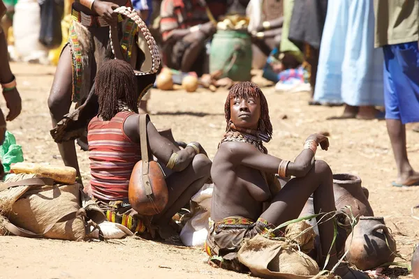 Afrikanska tribal marknaden — Stockfoto