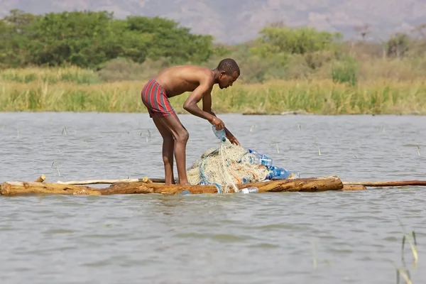 Pescador africano — Fotografia de Stock