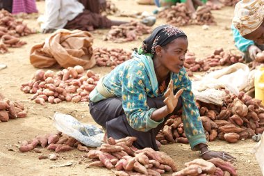 Afrikalı kadın Market