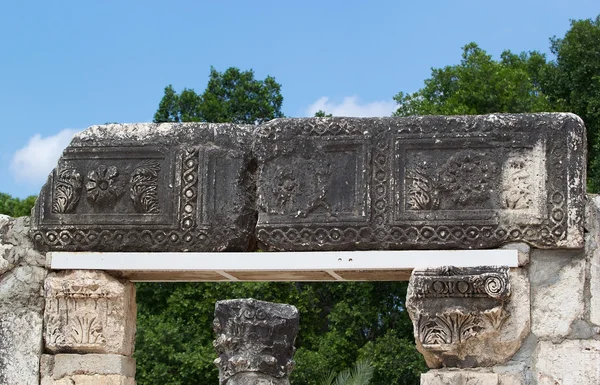 Ruínas da sinagoga de Cafarnaum — Fotografia de Stock