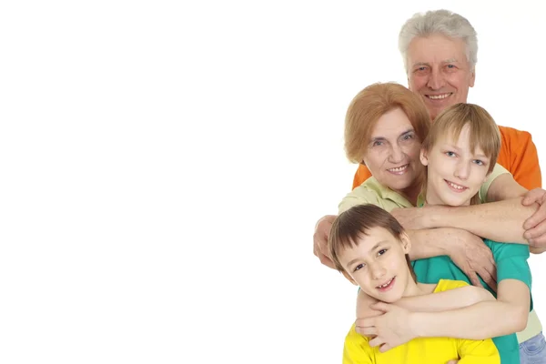 Ideale Familie in T-Shirts — Stockfoto