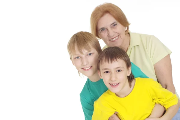 Bella famiglia in T-shirt — Foto Stock