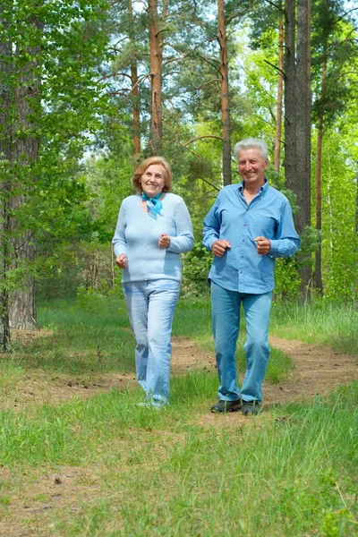 Great older are enjoying the fresh air — Stock Photo, Image