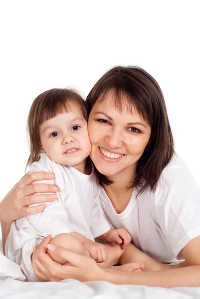 Una mamma caucasica con sua figlia — Foto Stock