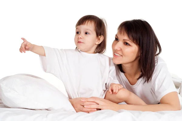 A nice Caucasian mother with her daughter — Stock Photo, Image