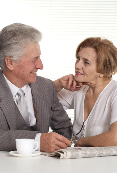 Zakenman met zijn secretaresse — Stockfoto