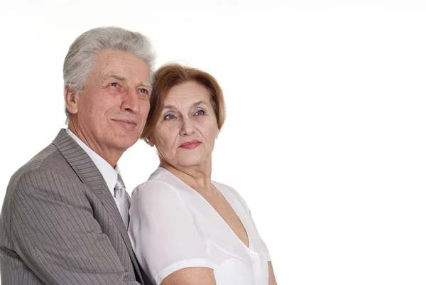 Un homme âgé avec une femme debout — Photo