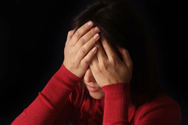 Pretty Caucasian sad woman — Stock Photo, Image