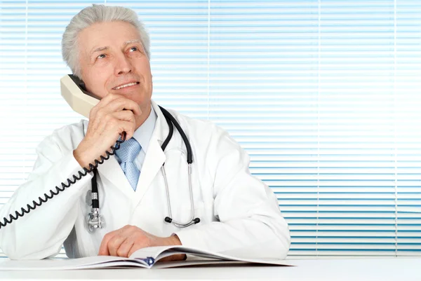 Caucasian senior doctor — Stock Photo, Image