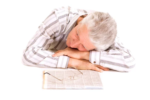 Sova äldreboende senior — Stockfoto