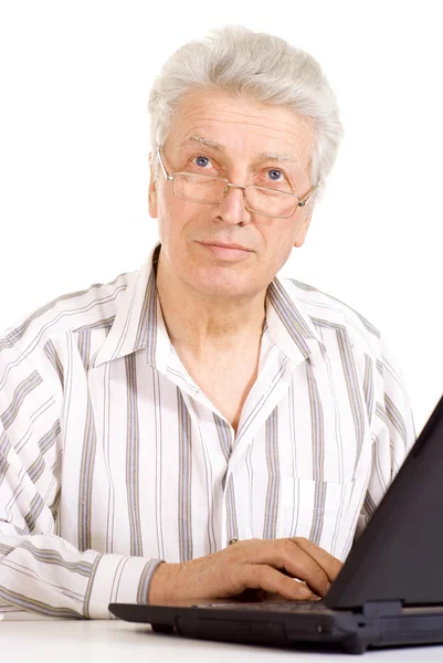 Clever elderly male — Stock Photo, Image