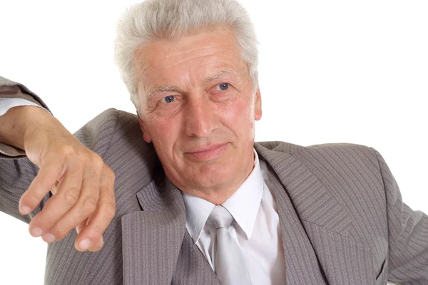 Cool elderly man in suit — Stock Photo, Image