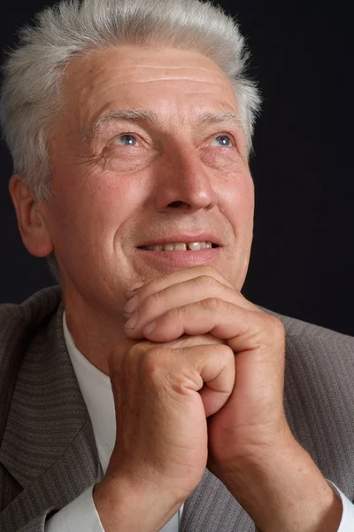 Gorgeous elderly man in suit — Stock Photo, Image