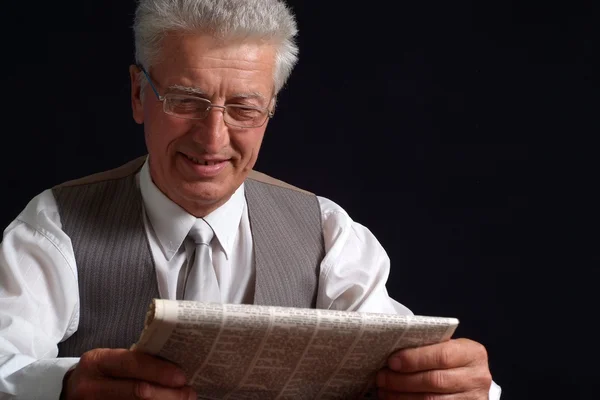 Encantador hombre viejo en traje — Foto de Stock