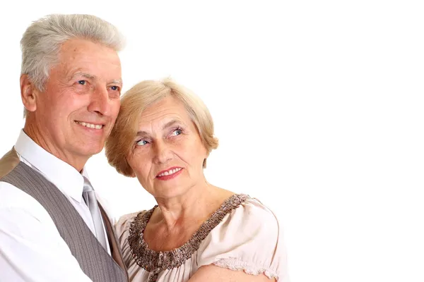 Interesting elderly couple — Stock Photo, Image