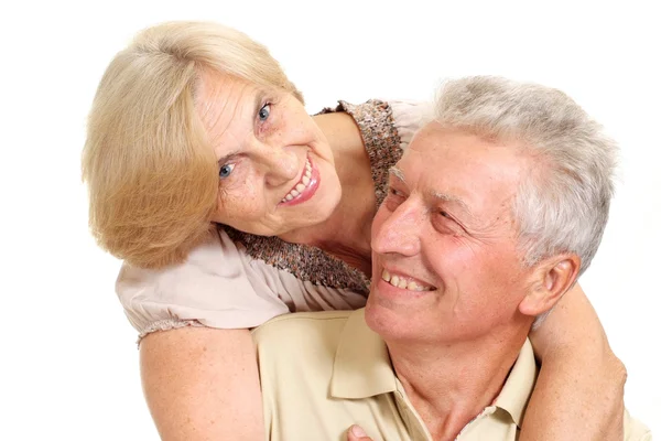 Friendly elderly couple — Stock Photo, Image