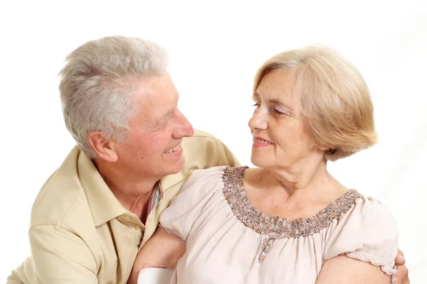 Smiling elderly couple — Stock Photo, Image