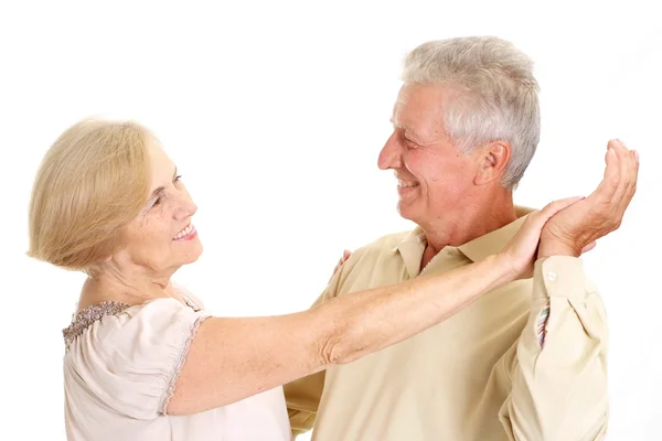Танцующая пожилая пара — стоковое фото
