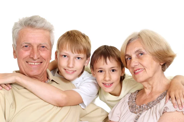 Nonni con i loro interessanti nipoti — Foto Stock