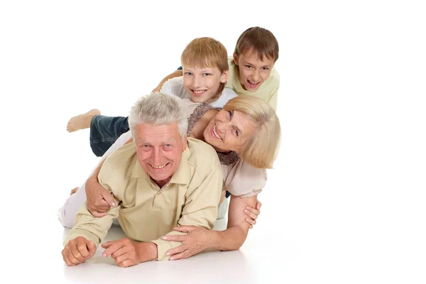 Nietos con sus buenos abuelos —  Fotos de Stock